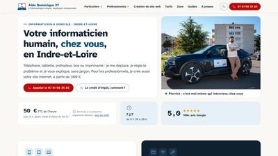Aperçu du site Aide Numérique 37